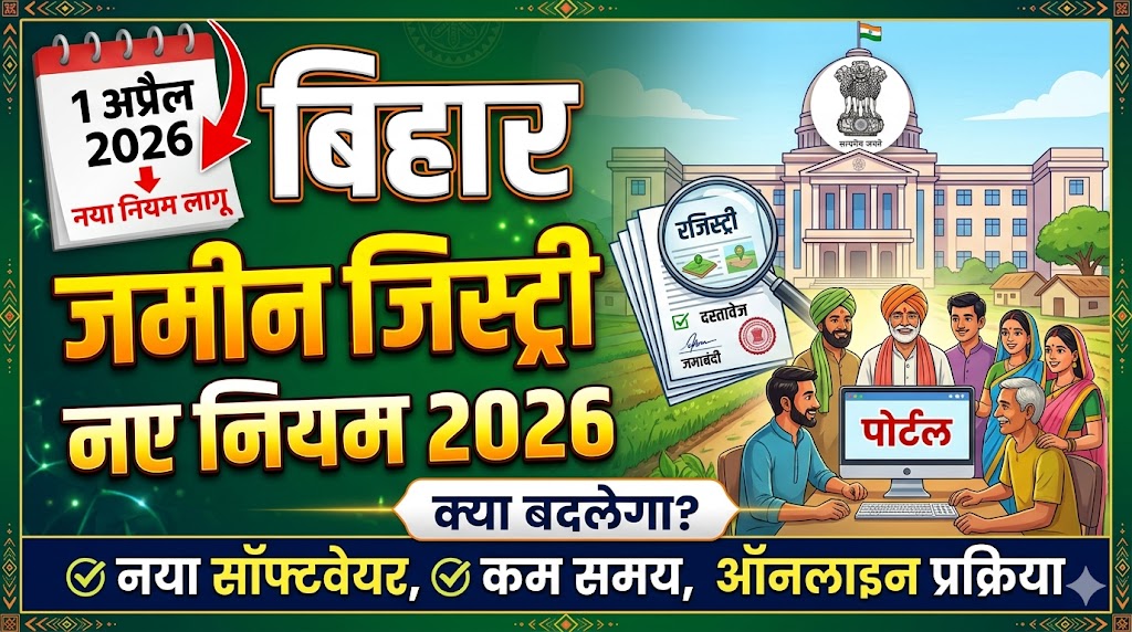 Bihar Jamin Registry New Rule 2026: 1 अप्रैल 2026 से बिहार में लागू होंगे बिहार जमीन रजिस्ट्री के नए नियम