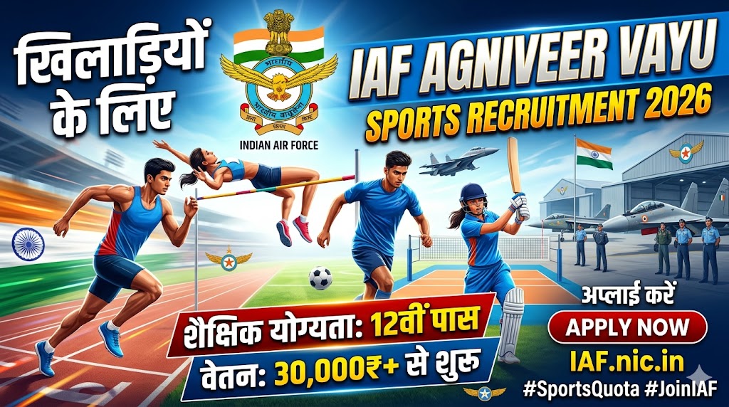 IAF Agniveer Vayu Sports Recruitment 2026